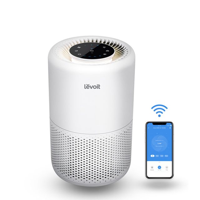 Levoit Core 200S-P Smart Air Purifier, 24dB Quiet, Cleaner for Bedroom