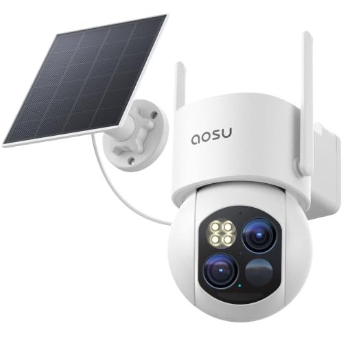aosu T2 Dual-Lens 3K Telephoto 360° PTZ Wireless Outdoor Security Camera