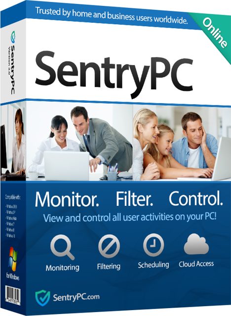 SentryPC - Computer Monitoring & Control Software - 1 License