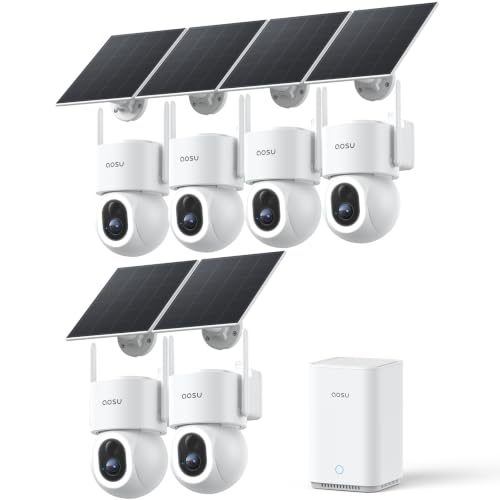 aosu D1 Max, 6-Cam Kit, 4K Solar Security Cameras System Wireless Outdoor