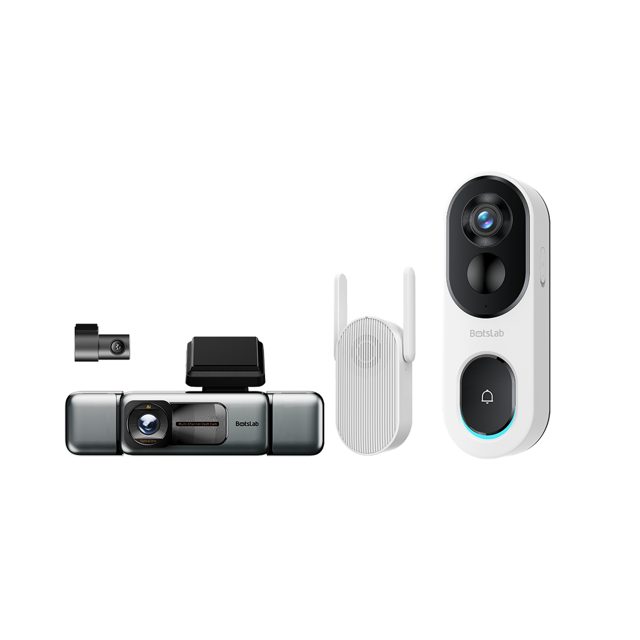 Home & Drive Security Bundle: G980H 4-Channel Dash Cam + R810 SE Video Doorbell