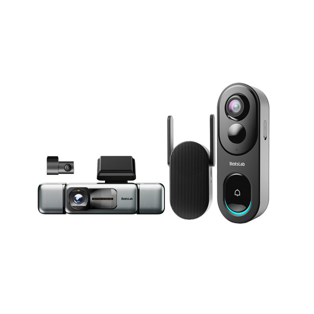 Home & Drive Security Bundle: G980H 4-Channel  Dash Cam + R810 Video Doorbell