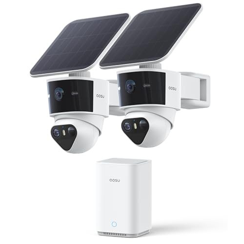 aosu T2 Pro 3K Dual Cam Solar Security Camera, AI Tracking, 2-Cam Kit