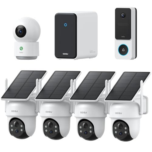 aosu Total-Watch Classic AI Suite, 3K Solar Security Camera Outdoor System