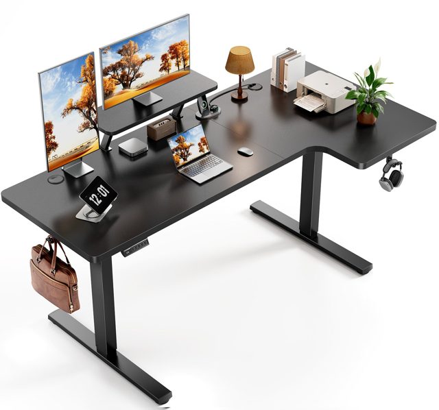 S5 Corner Standing Desk With Stand Computer Table