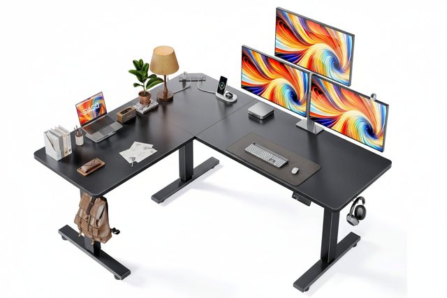 S4 (75"D x 63"W x 46"H)Home Office  L Shaped Standing Desk