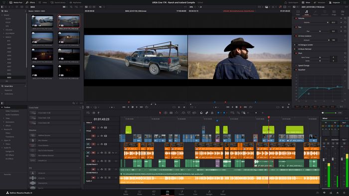 DaVinci Resolve 21 Edit Page