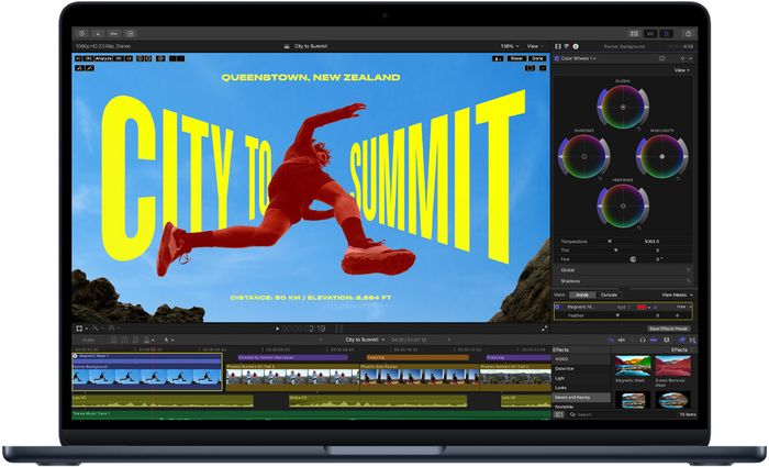 Apple MacBook Air 13" - MacBook Air screen showing video editing to demonstrate M5 chip capabilities