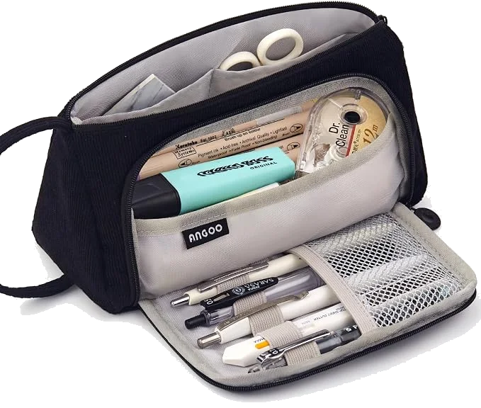 EASTHILL Big Capacity Canvas Pencil Case
