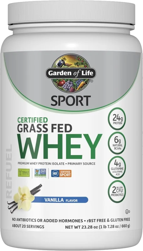 Garden of Life SPORT Certified Grass Fed Whey Protein